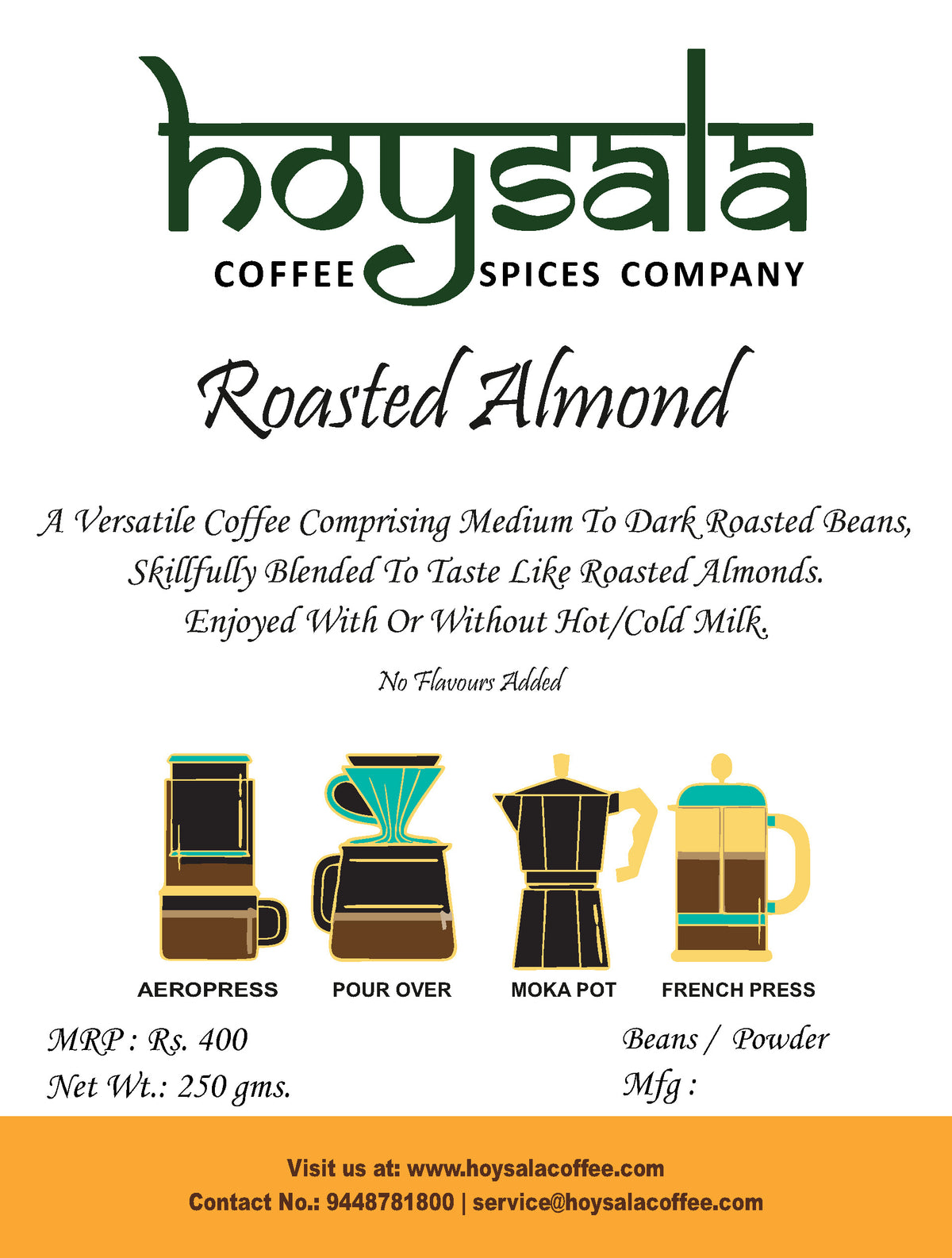 Roasted Almond label