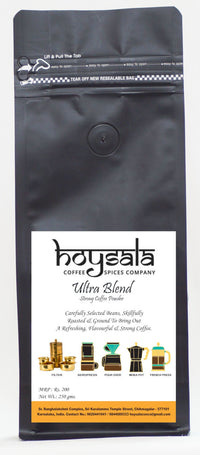 Ultra Blend beans and powder packs, front