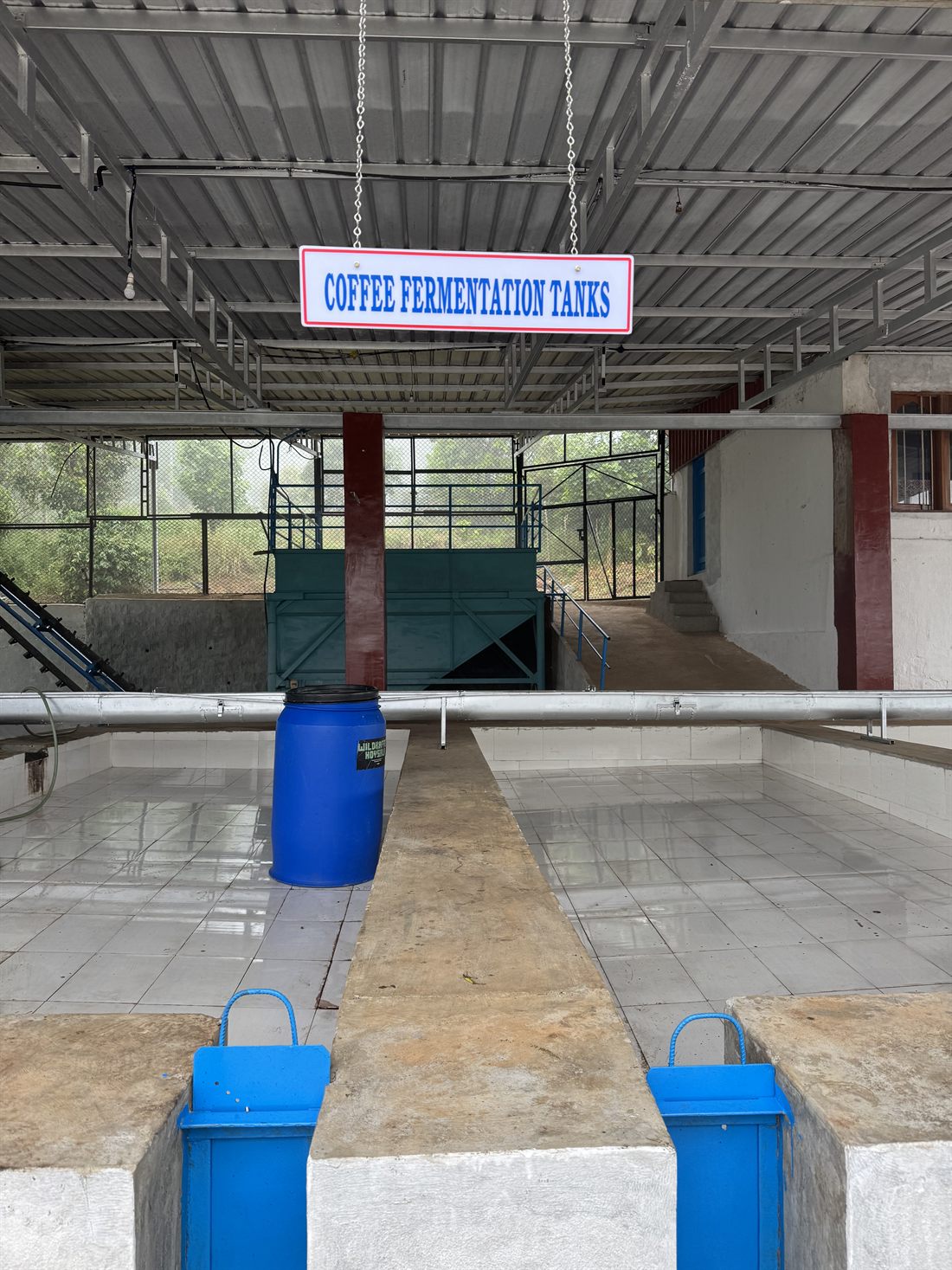 Coffee fermentation tanks